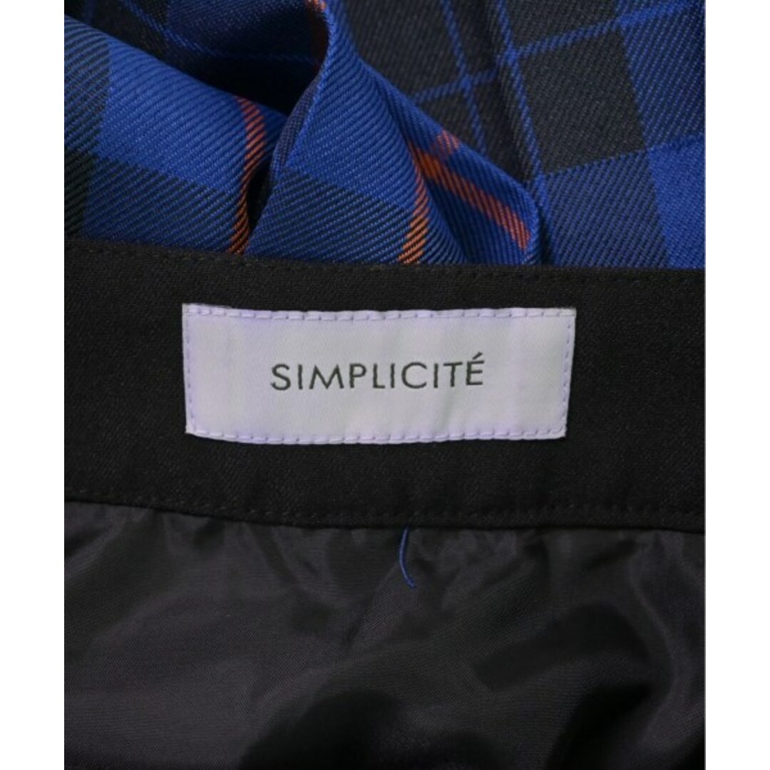 Simplicite(シンプリシテェ)のSimplicite ロング・マキシ丈スカート F 青x黒x赤(チェック) 【古着】【中古】 レディースのスカート(ロングスカート)の商品写真