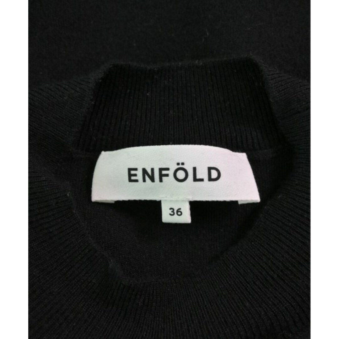 ENFOLD(エンフォルド)のENFOLD エンフォルド ワンピース 36(S位) 黒 【古着】【中古】 レディースのワンピース(ひざ丈ワンピース)の商品写真