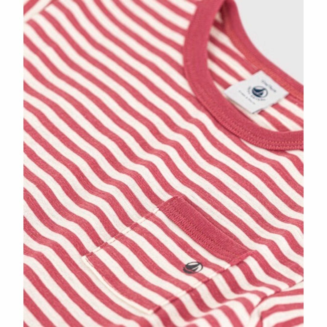 PETIT BATEAU(プチバトー)の新品未使用  Tシャツ  半袖  ベベ赤ボーダー 36m キッズ/ベビー/マタニティのベビー服(~85cm)(Ｔシャツ)の商品写真