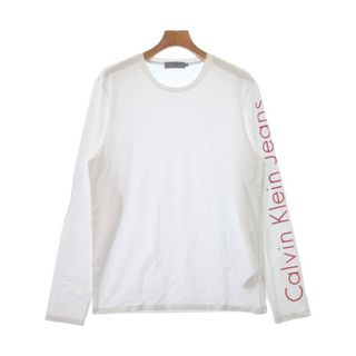 Calvin Klein Jeans Tシャツ・カットソー L 白 【古着】【中古】(Tシャツ/カットソー(半袖/袖なし))