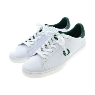 フレッドペリー(FRED PERRY)のFRED PERRY スニーカー UK9(27.5cm位) 白x緑 【古着】【中古】(スニーカー)