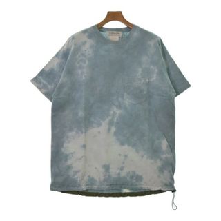 レミレリーフ(REMI RELIEF)のREMI RELIEF Tシャツ・カットソー L 水色x白(タイダイ) 【古着】【中古】(Tシャツ/カットソー(半袖/袖なし))