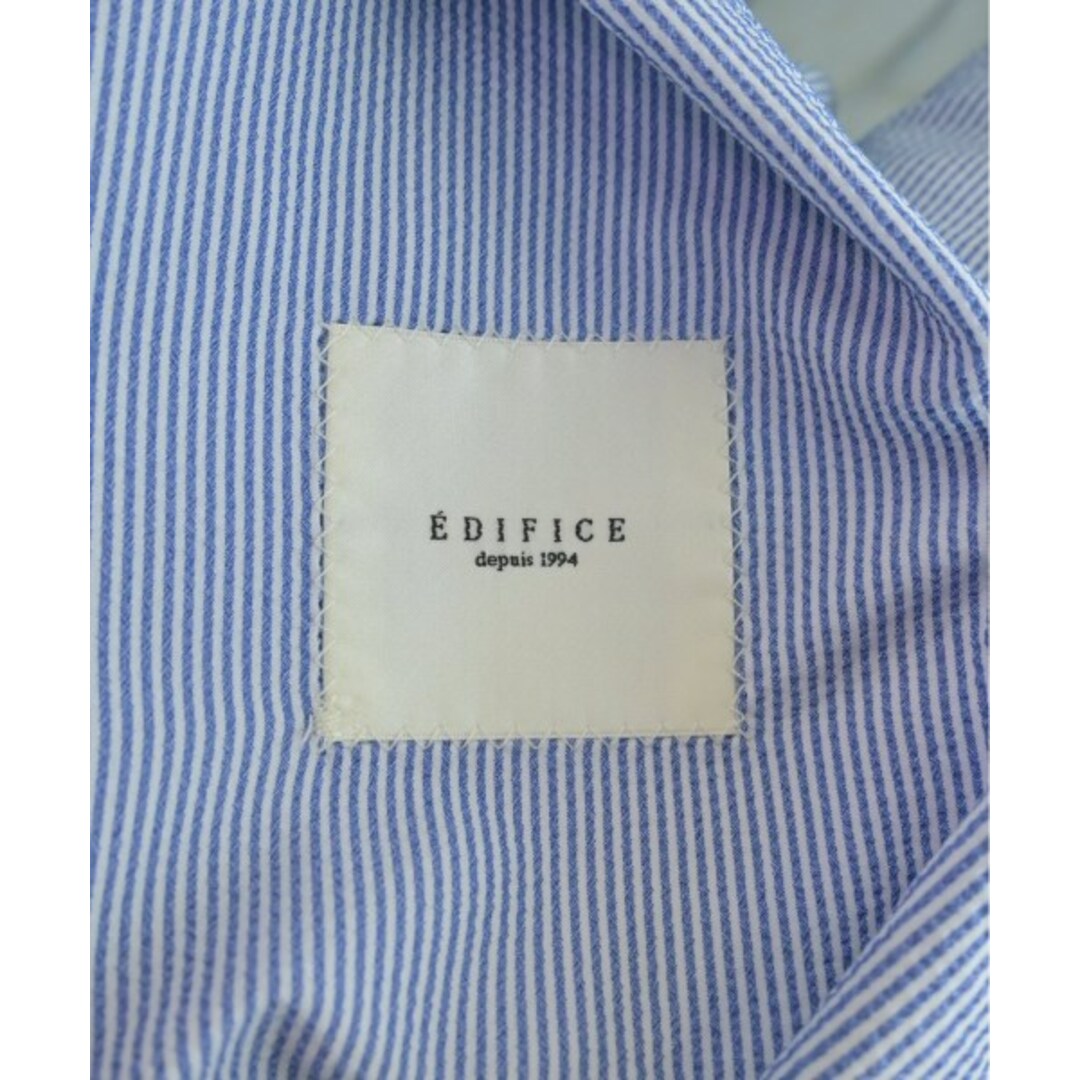 EDIFICE(エディフィス)のEDIFICE カジュアルジャケット 46(M位) 青x白(ストライプ) 【古着】【中古】 メンズのジャケット/アウター(テーラードジャケット)の商品写真