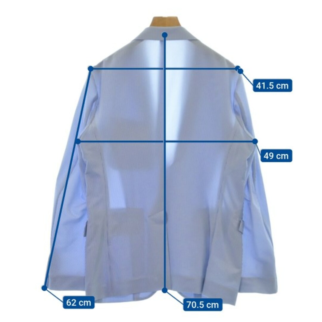 EDIFICE(エディフィス)のEDIFICE カジュアルジャケット 46(M位) 青x白(ストライプ) 【古着】【中古】 メンズのジャケット/アウター(テーラードジャケット)の商品写真
