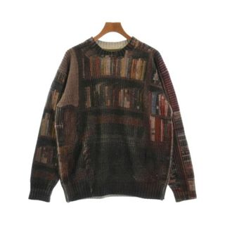 サカイ(sacai)のsacai サカイ ニット・セーター 3(L位) 茶x黒x赤等(総柄) 【古着】【中古】(ニット/セーター)