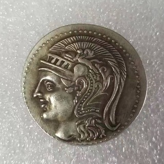 ギリシャ銀貨 古ギリシャドラクマ海外  銀貨 シルバー 　レプリカフクロウアテナ(貨幣)