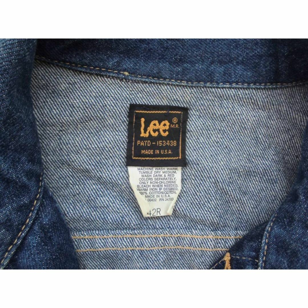 Lee(リー)のリー　Lee　デニム ジャケット　サイズ 42　Gジャン　アメリカ製　USA メンズのジャケット/アウター(Gジャン/デニムジャケット)の商品写真