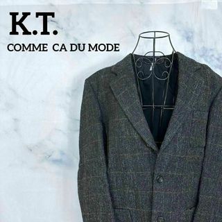 コムサデモード(COMME CA DU MODE)の美品コムサデモード　KT テーラードジャケット　段返り　ボタンチェック　ツイード(テーラードジャケット)