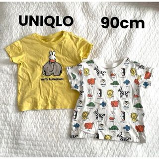 ユニクロ(UNIQLO)のUNIQLO ミッフィー半袖Tシャツ2枚セット　90cm(Tシャツ/カットソー)