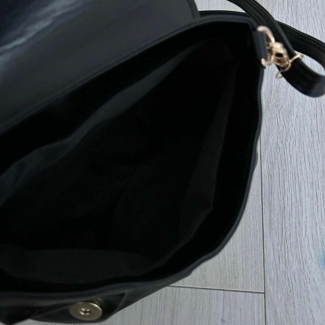 2wayバッグ ショルダーバッグ 黒 ブラック チェーン ハンドバッグ 春 レディースのバッグ(ショルダーバッグ)の商品写真