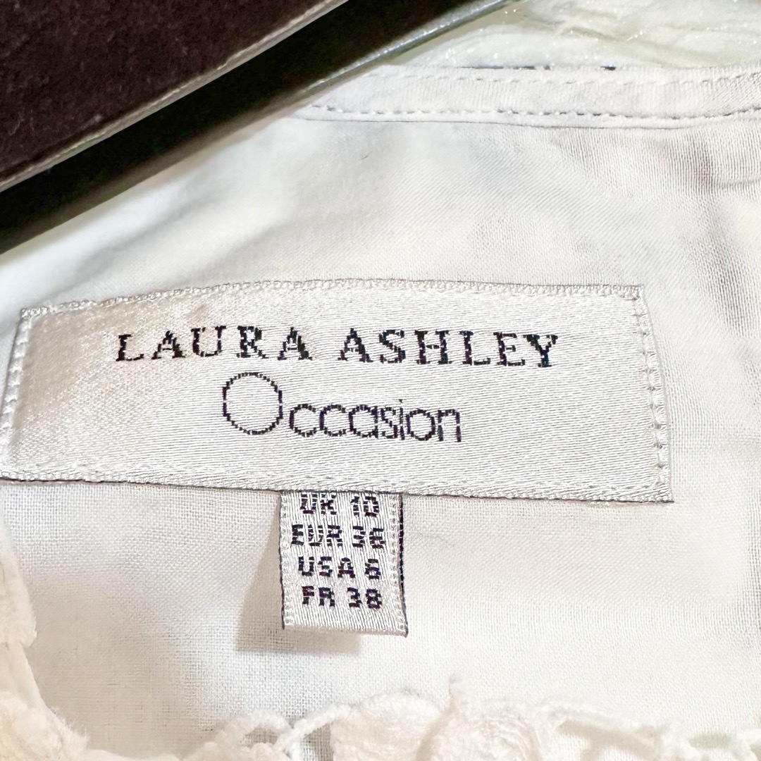 LAURA ASHLEY(ローラアシュレイ)の美品 希少デザイン ローラアシュレイ  ノースリーブワンピース リネン  麻 レディースのワンピース(ロングワンピース/マキシワンピース)の商品写真