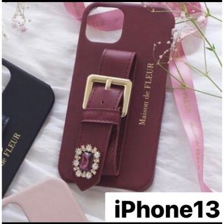 Maison de FLEUR - メゾンドフルール　iPhone13　iPhoneケース　ビジューバックルベルト