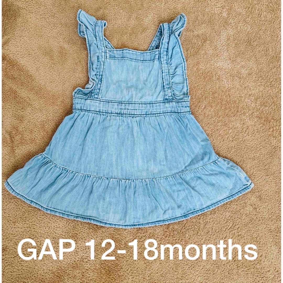 babyGAP(ベビーギャップ)のbaby GAP デニムワンピース　used キッズ/ベビー/マタニティのベビー服(~85cm)(ワンピース)の商品写真