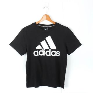 アディダス(adidas)のアディダス 半袖Tシャツ ビッグロゴT コットン スポーツウエア メンズ Mサイズ 黒×白 adidas(Tシャツ/カットソー(半袖/袖なし))