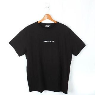 フィラ(FILA)のフィラ 半袖Tシャツ ロゴT バックロゴ TOKYO スポーツウエア メンズ LLサイズ 黒×白 FILA(Tシャツ/カットソー(半袖/袖なし))