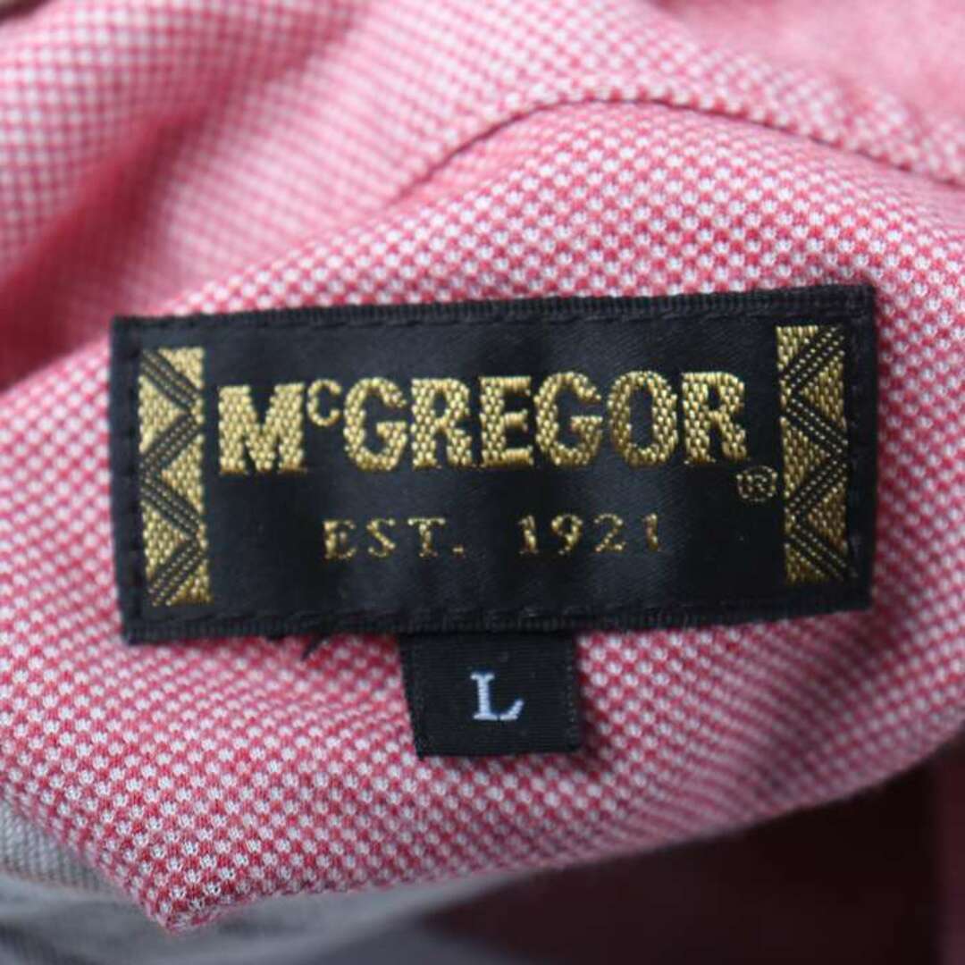 McGREGOR(マックレガー)のマックレガー 五分袖ポロシャツ 胸ポケット ゴルフウエア メンズ Lサイズ レッド McGregor メンズのトップス(ポロシャツ)の商品写真