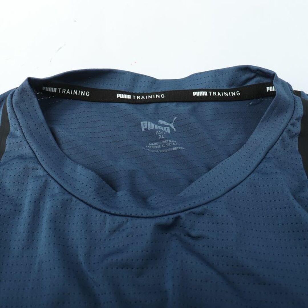 PUMA(プーマ)のプーマ 半袖Tシャツ メッシュ ワンポイントロゴ トレーニングウエア メンズ XLサイズ ネイビー PUMA メンズのトップス(Tシャツ/カットソー(半袖/袖なし))の商品写真