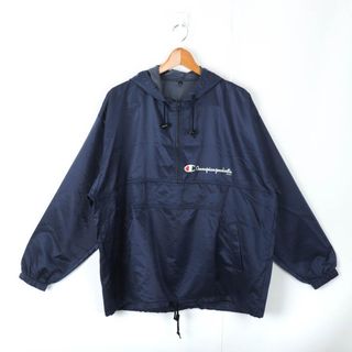 Champion - チャンピオン ナイロンジャケット アノラックパーカー スポーツウエア アウター メンズ Lサイズ ネイビー Champion