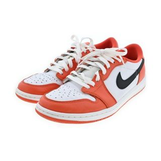 ナイキ(NIKE)のNIKE ナイキ スニーカー 27.5cm 白xオレンジ 【古着】【中古】(スニーカー)