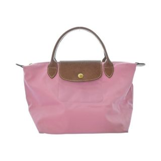 ロンシャン(LONGCHAMP)のLONGCHAMP ロンシャン トートバッグ - ピンクx茶 【古着】【中古】(トートバッグ)