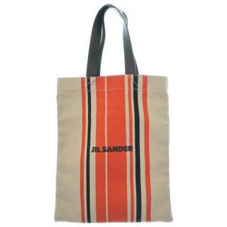 ジルサンダー(Jil Sander)のJIL SANDER ジルサンダー トートバッグ - ベージュxオレンジx黒 【古着】【中古】(トートバッグ)