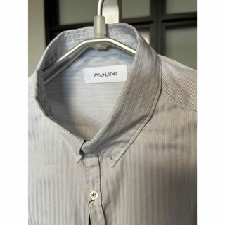 新品　AGLINI ストライプシャツ 41 イタリア(シャツ)