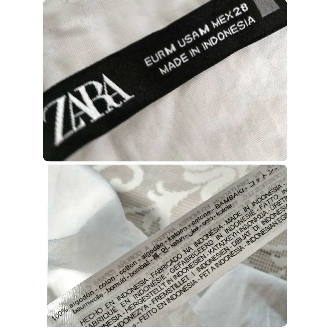 ZARA(ザラ)のZARA　ロングワンピース　シャツワンピース　ティアード　フリル　ホワイト レディースのワンピース(ロングワンピース/マキシワンピース)の商品写真