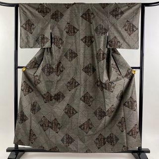 紬 身丈160cm 裄丈65cm 正絹 美品 名品 【中古】(着物)