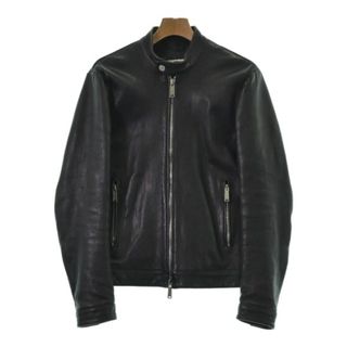 DSQUARED ディースクエアード ライダース 46(M位) 黒 【古着】【中古】(ライダースジャケット)