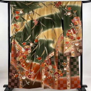 振袖 身丈161.5cm 裄丈65cm 正絹 名品 【中古】(着物)