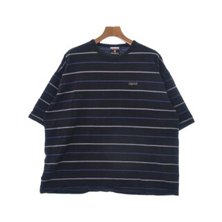SIGNAL SPORTS Tシャツ・カットソー L 黒x紫(ボーダー) 【古着】【中古】(Tシャツ/カットソー(半袖/袖なし))