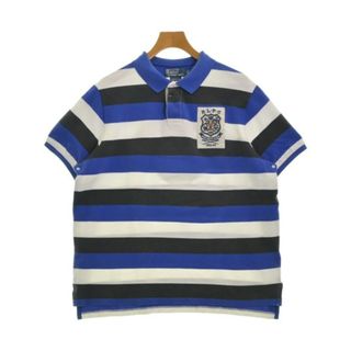 ポロラルフローレン(POLO RALPH LAUREN)のPolo Ralph Lauren ポロシャツ XL 青x黒x白(ボーダー) 【古着】【中古】(ポロシャツ)