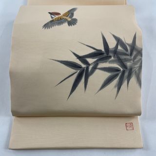 開き名古屋帯 優品 正絹 【中古】(帯)