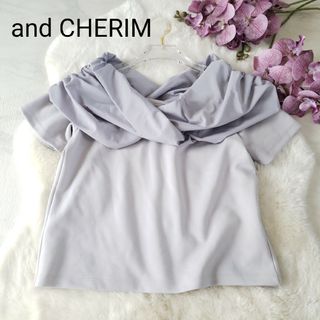 美品and CHERIM ナイロンドッキングカシュクール  グレー Mサイズ(Tシャツ(半袖/袖なし))