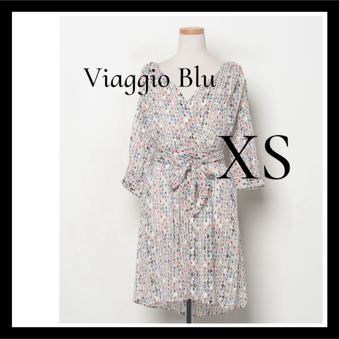 VIAGGIO BLU(ビアッジョブルー)のViaggio Blu ビアッジョブルー　7部丈・シアーワンピース　ひざ丈XS レディースのワンピース(ひざ丈ワンピース)の商品写真