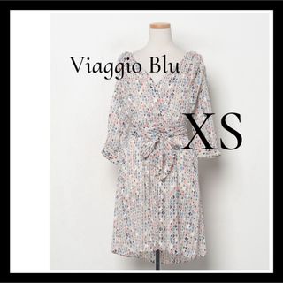 ビアッジョブルー(VIAGGIO BLU)のViaggio Blu ビアッジョブルー　7部丈・シアーワンピース　ひざ丈XS(ひざ丈ワンピース)