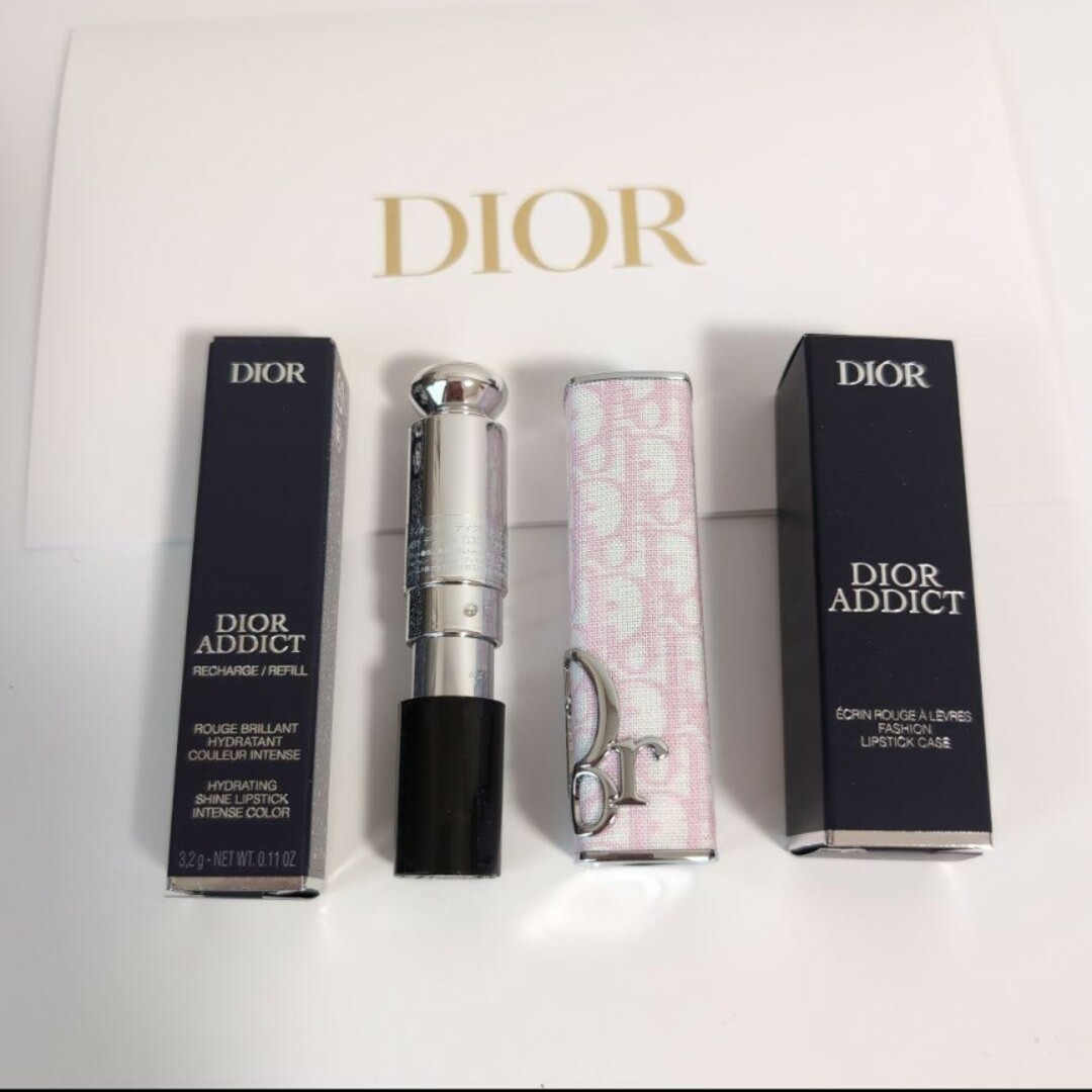 Christian Dior(クリスチャンディオール)の【新品未使用】DIOR アディクトリップ  限定ケース&限定リップ デジール コスメ/美容のベースメイク/化粧品(口紅)の商品写真