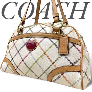 コーチ(COACH)のコーチ COACH ボストンバッグ トートバッグ チェック F21947 肩掛け(トートバッグ)