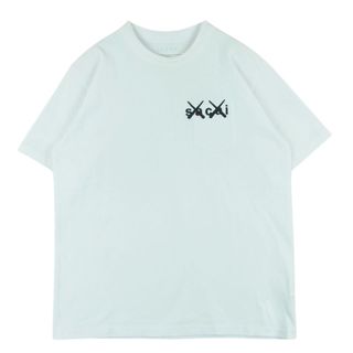 sacai - Sacai サカイ Ｔシャツ 21-02858 KAWS Embroidery T-Shirt カウズ Wネーム エンブロイダリー ロゴ刺繍 ポケット付き 半袖 Tシャツ ホワイト系 3【中古】