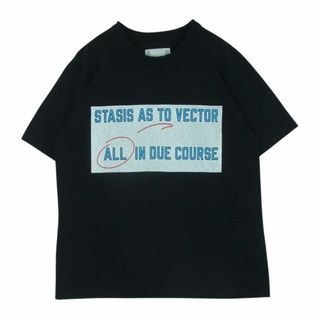 サカイ(sacai)のSacai サカイ Ｔシャツ 18-01592M Lawrence Weiner Tee ローレンスウェイナー クルーネック 半袖 プリント Tシャツ ブラック ブラック系 3【中古】(シャツ)