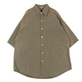 オーラリー(AURALEE)のAURALEE オーラリー 半袖シャツ 19SS A9SS02TN  WASHED FINX TWILL HALF SLEEVED BIG SHIRTS ウォッシュドフィンクス ツイル ハーフスリーブ オーバーサイズ 半袖 ボタン シャツ【中古】(シャツ)