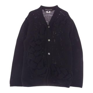 COMME des GARCONS HOMME PLUS - COMME des GARCONS HOMME PLUS コムデギャルソンオムプリュス カーディガン 23AW PL-N010 AD2023 Cable Knit Cardigan ケーブル ニット カーディガン  ブラック系 M【中古】