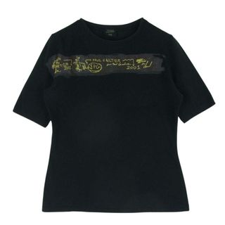 ジャンポールゴルチエ(Jean-Paul GAULTIER)のJEAN-PAUL GAULTIER ジャンポールゴルチエ Ｔシャツ ロゴ プリント ストレッチ半袖 Tシャツ ブラック系 40【中古】(シャツ)