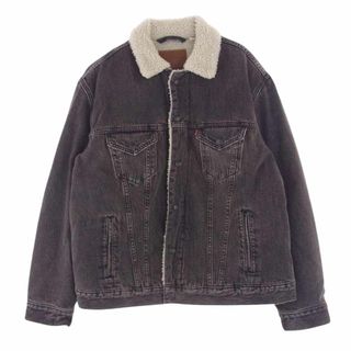 Levi's - Levi's リーバイス ジャケット 79129-0010 3rd TYPE ブラック デニム シェルパ トラッカー ジャケット グレー系 L【中古】