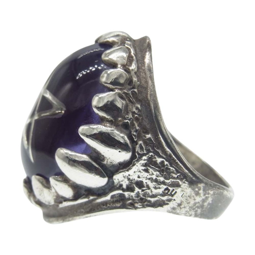 ALEX STREETER アレックスストリーター リング ANGEL HEART RING ドラゴントゥース エンジェル ハート リング シルバー系 パープル系 18号【中古】 メンズのアクセサリー(リング(指輪))の商品写真