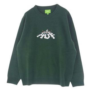 HUF ハフ ニット SNOWMAN CREW SWEATER セーター ニット グリーン系 M【中古】