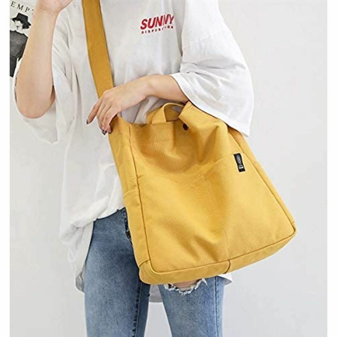 【色: ホワイト】[Umetoo] ショルダーバッグ 2WAY 大容量 キャンバ レディースのバッグ(その他)の商品写真