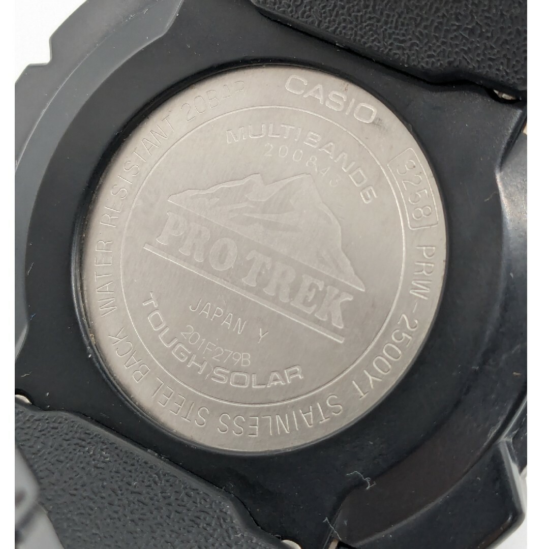 希少 CASIO PROTREK PRW-2500YT 電波ソーラー ブラック メンズの時計(腕時計(デジタル))の商品写真