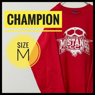 チャンピオン(Champion)の90s 古着 Champion 長袖スウェット トレーナー M ロゴ サッカー(スウェット)