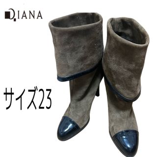 ダイアナ(DIANA)の【美品】DIANA ダイアナ　ショートブーツ　切り替え　スエード　サイズ23.0(ブーツ)